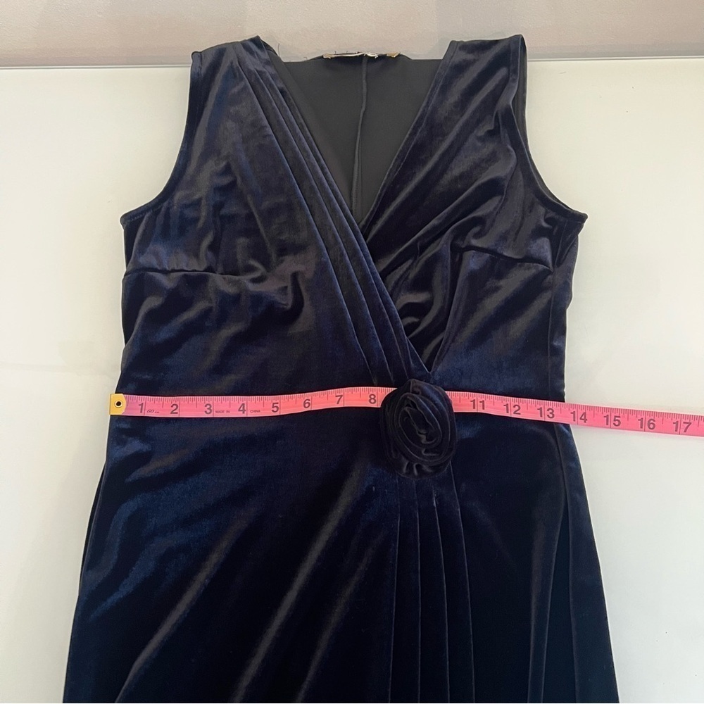 CARTISE Velvet Maxi Dress Sleeveless Draped Formal Evening Cocktail Gown Black - Picture 12 of 16